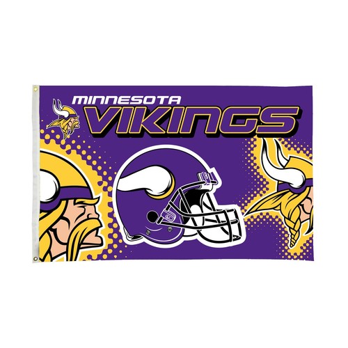 Bandiera Minnesota Vikings 60x90 Cm – Ufficiale NFL, Doppia Faccia, Con Occhielli, Poliestere Resistente - 4