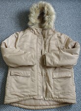 Ladies Parka Style Fake Fur Coat. Size 16 Unused. Nutmeg Brand. Beige.