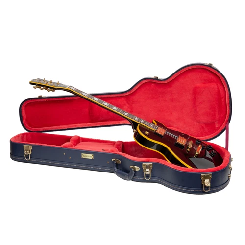 Crossrock Wooden For Les Paul Electric Guitars, Mink Imitation Fleece-Ocean Blue