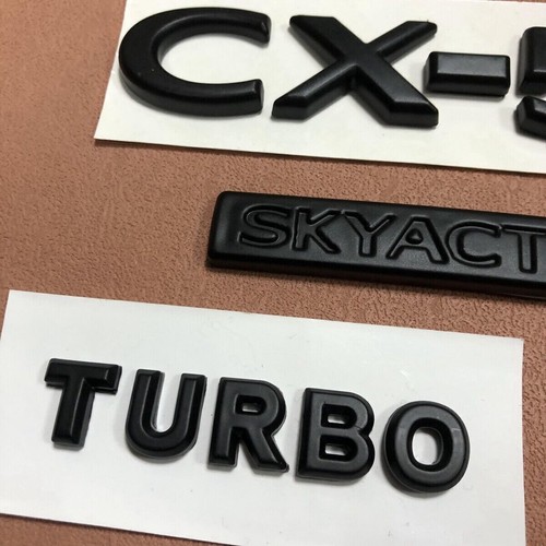 5PCS Matte Black For 2025 CX-50 AWD SKYACTIV G Turbo Rear Badge Decal Replace - Picture 3 of 8