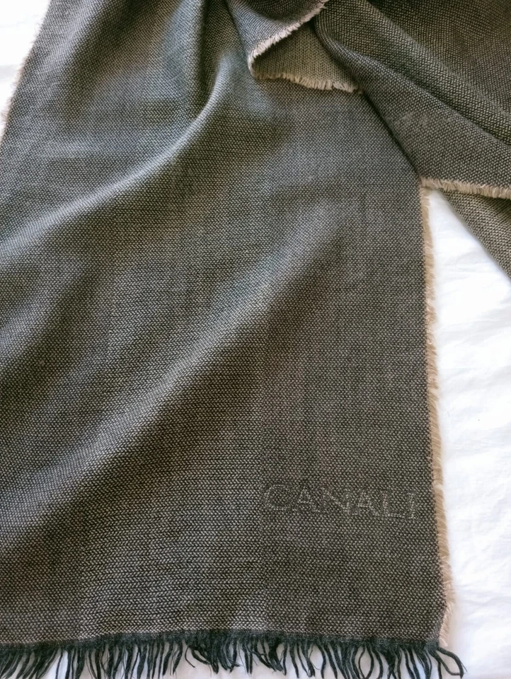 Bufanda para hombre Y# CANALI toda lana 61/14 pulgadas tiene tiradores Foto 2 de 4