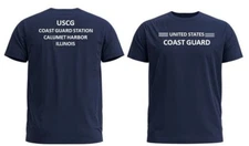 CALUMET HARBOR COAST GUARD STATION*ILLINOIS* 2-SIDED PERFORMANCE POLYESTER SHIRT