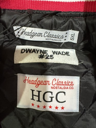 Dwayne Wade Richards High School Satin Jacket Headgear Classics NWT NBA Sz 5XL - Picture 4 of 6