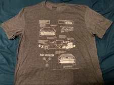 Back To The Future Delorean T Shirt XL