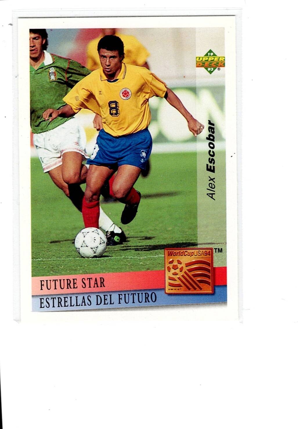 1993 Upper Deck World Cup 94 Preview Future Star Alex Escobar - Colombia