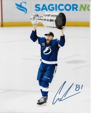 Autographed Tampa Bay Lightning Erik Cernak Stanley Cup 8x10 Photo Original