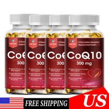 CoQ10 Capsules - Heart Health Cellular Energy Production Ubiquinol Form 120-480P