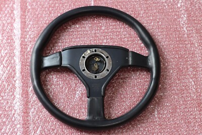 パーツ momo Ghibli3 MOMO GHIBLI 3 Steering Wheel 340mm Black Leather & Black Pad