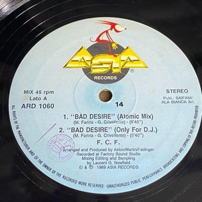 Japan Used Record] Eurobeat F.C.F. / Bad Desire Records | eBay