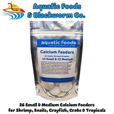 Calcium Feeders, 26 Small  Medium Discs for Shrimp, Snails, Crabs  Crayfish