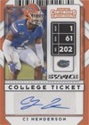 2020 Panini Contenders Draft Picks CJ Henderson #161