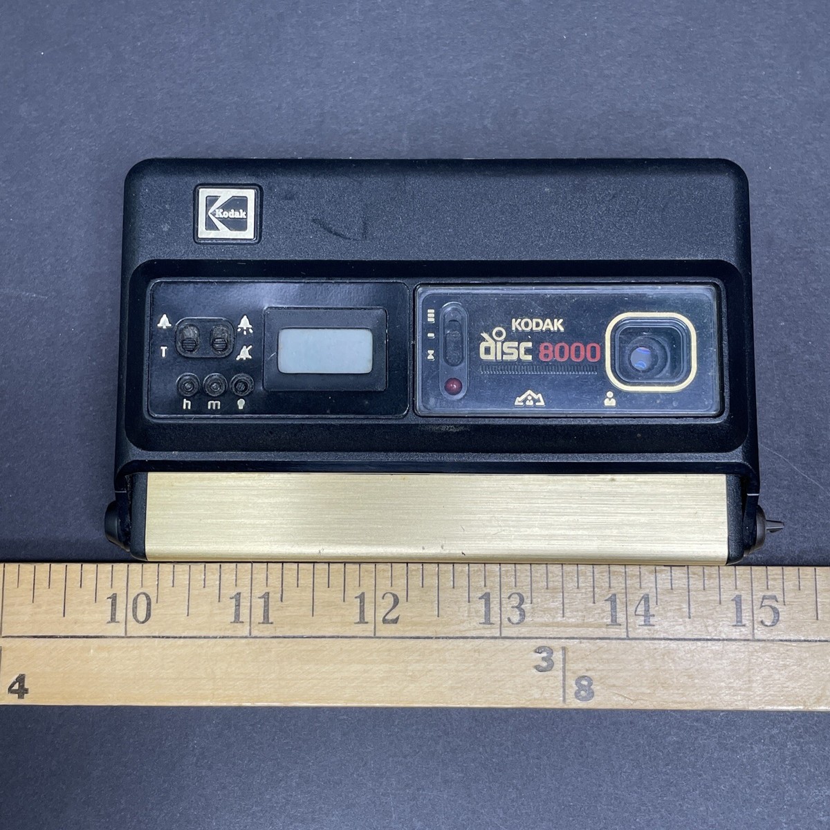 Vintage 1982 Kodak Disc 8000 Black Built-in Electronic Flash Lens