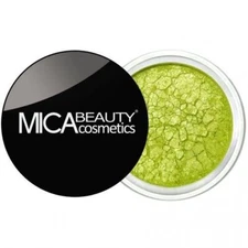 MICA BEAUTY Mineral Eye Shadow Glitter LUCKY 107 Lime Green Full Size 2.5g NeW