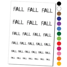 Fall Harvest Text Temporary Tattoo Water Resistant Fake Body Art Set Collection