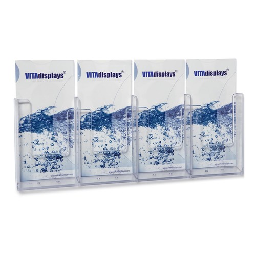 Taymar DIN Lang DL Trifold Wall Brochure Holder Flyer Holder Wall Display with Vi...