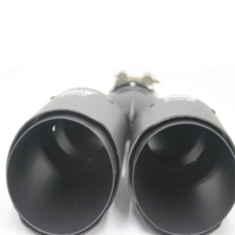 For Akrapovic Real Carbon Fiber ID:2.5" OD:3.5" Car Exhaust Tip Dual Pipes End - Image 3 of 4