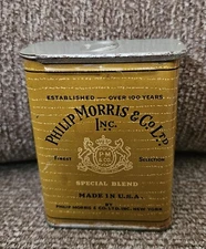 Vintage Phillip Morris & Co Cigarette Tin Sliding Lid Special Blend Empty