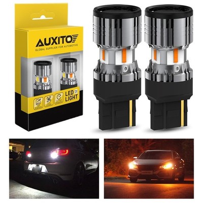 AUXITO 3157 3156 LED Switchback Turn Signal Amber + Parking/DRL Light Bulbs 2x