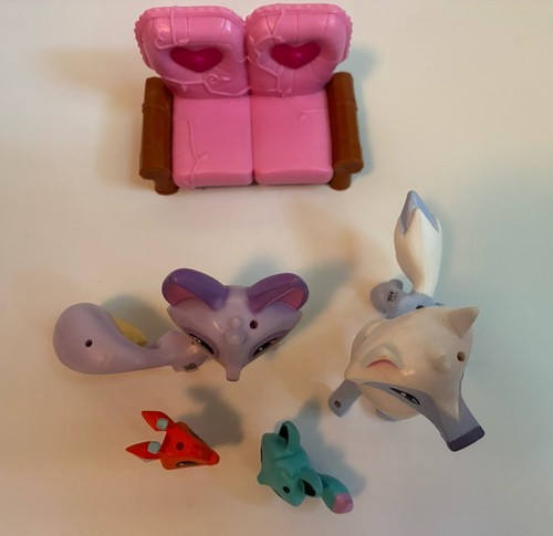 Animal Jam Club Geoz Figur Konvolut Arctic Wolf Lila Polarfuchs - Bild 2 von 11