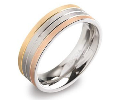 Boccia Titan Ring 0135-03.Neuer Ring+Etikett+kostenlose Gravur.Titanring Neu