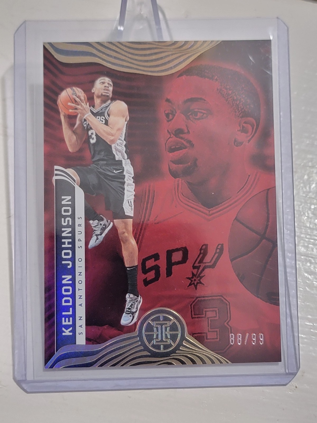 Keldon Johnson 2021-22 Panini Illusions #86 Red /99 - Spurs