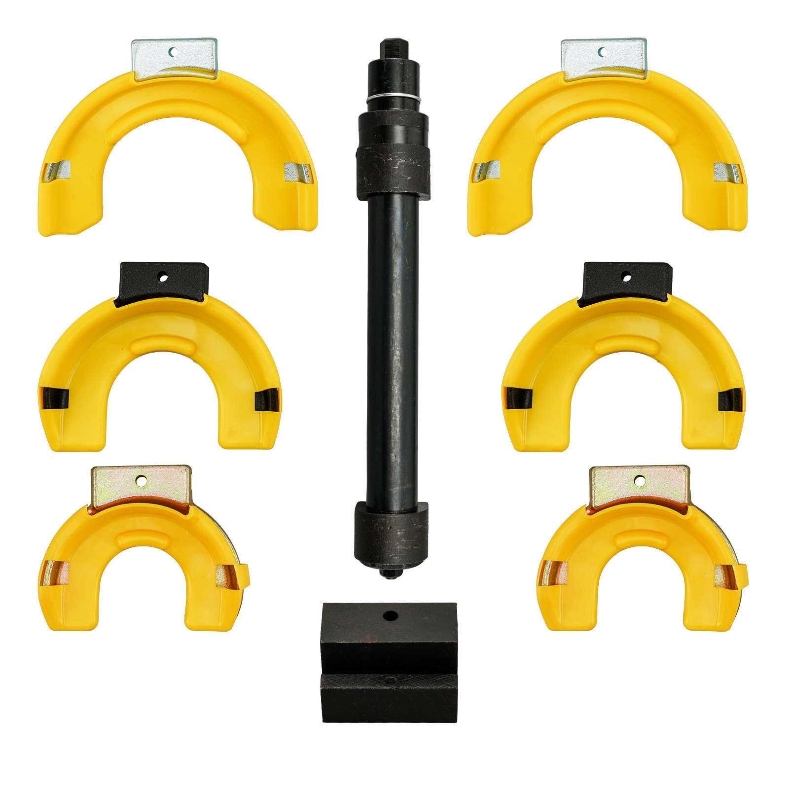 Interchangeable Macpherson Fork Strut Coil Spring Compressor Extractor Tool Set