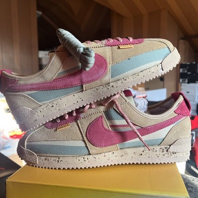 Nike Cortez SP x Union LA Sesame Pink Clay Green Sneakers DR1413-200 Men's 9.5