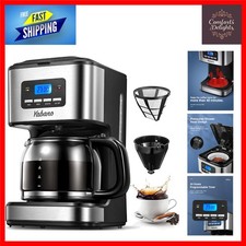 Sleek 1.5L Drip Coffee Maker with Timer & Glass Carafe - Perfect for Home