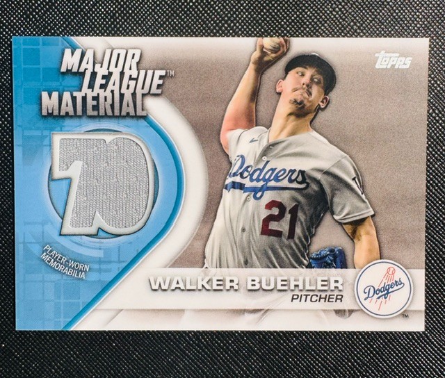 Walker Buehler 2021 Topps Jersey Material MLM WB LA Dodgers