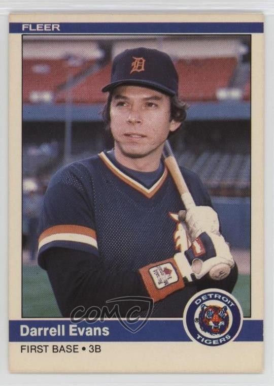 1984 Fleer Update Darrell Evans #U-36 9v7