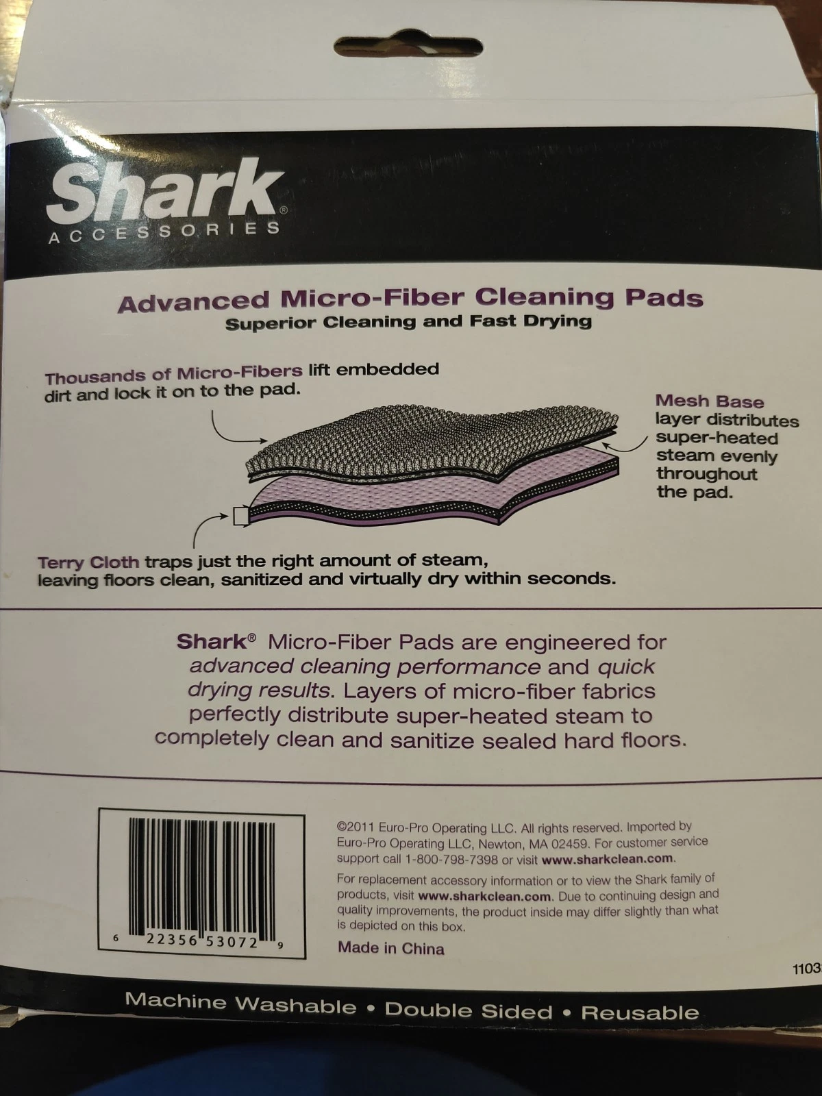 Shark Steam Pocket Mop Pads XT3601 - Thumbnail 2