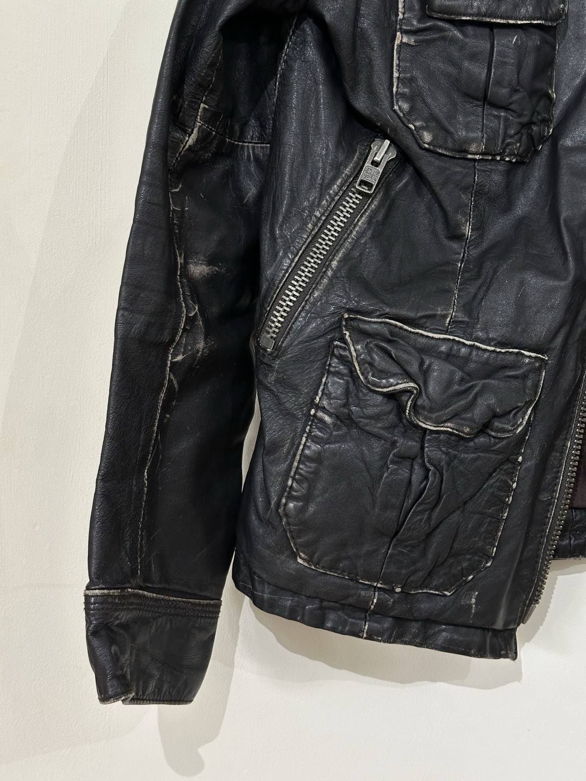 Superdry leather jacket as worn by David Beckham.   Size Medium. image 4