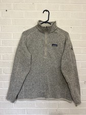 Patagonia Women's Quarter Zip Fleece Pullover Gray Size L