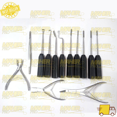 Rhinoplasty Preservation surgical Instruments Set Black Handle