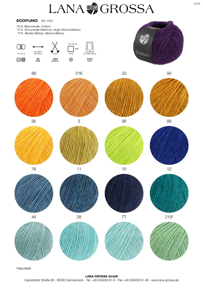 (179 €/kg):  50 g LG ECOPUNO,  flauschig, Pt. 332602, Fb. 049 #7002 - Bild 4 von 4