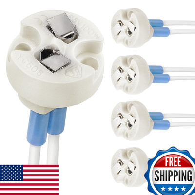 Dicuno G4 Gu5.3 Bi-Pin Ceramic Base Socket Mr16 Bulb Socket Mr11 Halogen