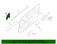 Genuine Nissan Sentra LH Inside Mirror Trim Corner Cover 80293-3SG0A