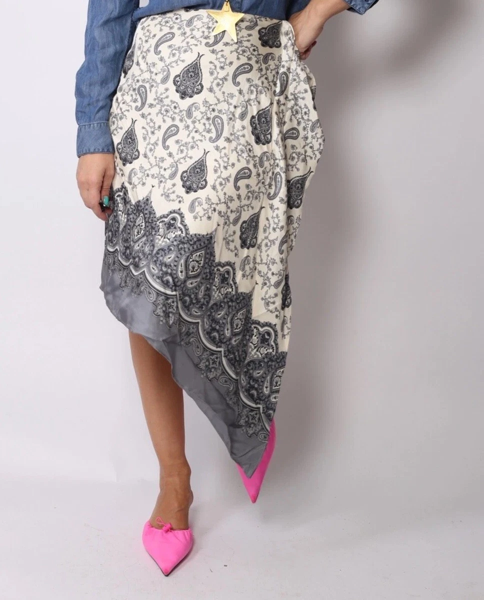 Jupe Longue Banana Republic – Soie – Taille 0 – Motif Fleuri – Hippie Chic