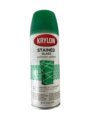 Krylon Stained Glass Summer Green Translucent Color Paint 11.5oz New