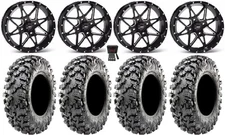 ITP Tornado 14" Wheels Black 32" Carnivore R/T Tires Can-Am Renegade Outlander