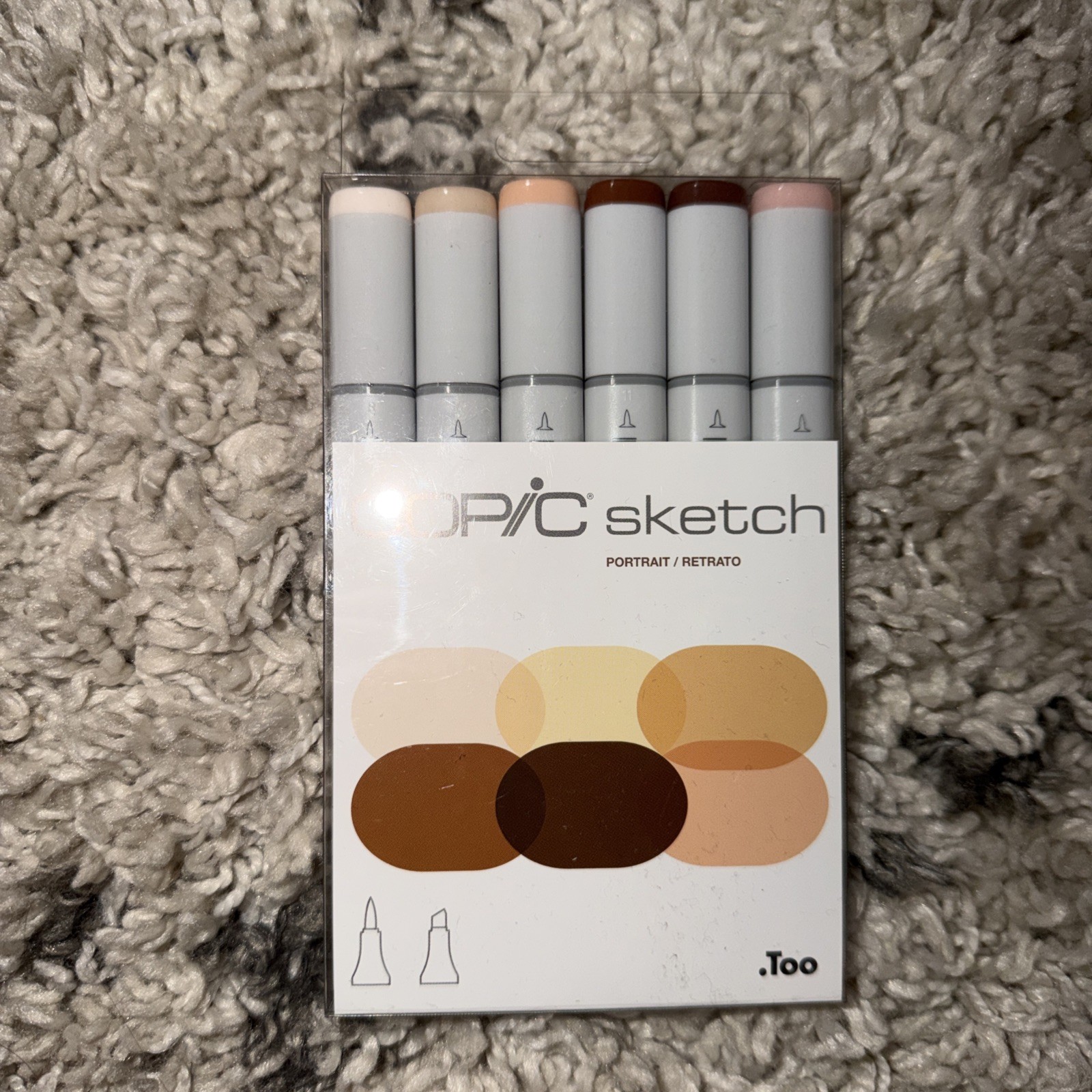 Sketch Marker 6/pkg Skin Tones