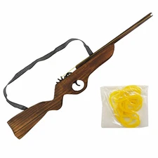 1 Wooden Large 26" Rifle Gun Shotgun Elastic Rubber Band Shooter Toy Military