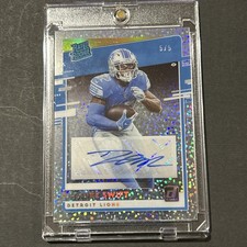 2020 Donruss Clearly Deandre Swift RC #5/5 Auto Chicago Bears