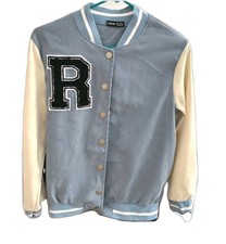 SHEIN Varsity Letterman Embroidered Campus Jacket