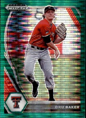 2021 Panini Prizm Draft Picks #PDP130 Dru Baker Green Pulsar Prizm