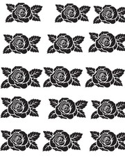 Rose Flower Craft Stencil Template Sheet - Flowers Pattern