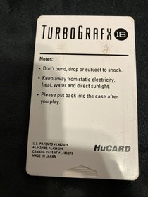 Sinistron (TurboGrafx-16, 1990 card and sleeve only