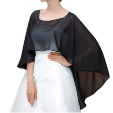 Shawl for Evening Dress, Black Cape Cloak for Women Elegant Shoulder Wrap...