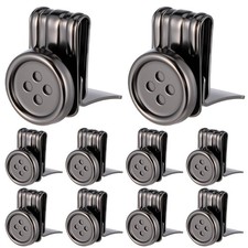 10 Pcs Metal Suspenders Buttons Movable No Sew Button End Brace Clips for Jeans