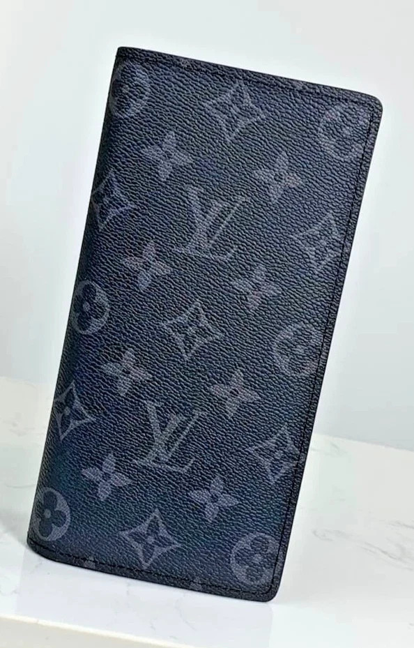Louis Vuitton Monogram Eclipse Brazza Canvas Long… - image 1